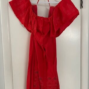 Red Off-Shoulder Dress
